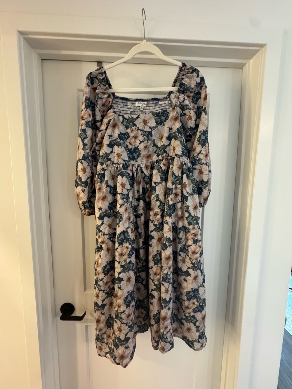 Floral Square-Neck Dress